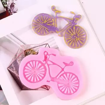 Силиконовые формы в форме велосипеда, кондитерские изделия, шоколадная помадка, инструменты для украшения торта, формы для выпечки розовый