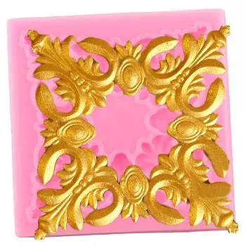 Силиконовые формы в стиле барокко, прокрутка с рельефной каймой, рамка, форма для помадки, инструменты для украшения торта, конфеты, смола, глина, формы для шоколадной мастики