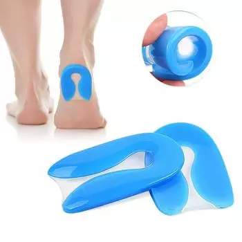 Силиконовые гелевые стельки из полиуретана, подушечки для пятки, защитные пятки для ног, подушечки для обуви, вкладыши для ухода за ногами, полустельки S