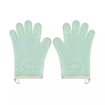 Силиконовые хлопчатобумажные перчатки с пятью пальцами, обернутые широкими силиконовыми изоляционными перчатками, перчатки для выпечки в микроволновой печи A