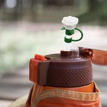 Силиконовые колпачки для соломинок, розовые насадки для соломинок, 10 мм, многоразовые, герметичные, пыленепроницаемые колпачки для соломинок, подарки на День святого Валентина 10 mm светло-розовый