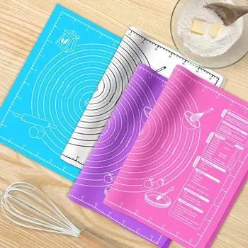 Силиконовые кондитерские изделия и кондитерские принадлежности Сад. Пекарня Скалки Гаджеты Пицца Выпечка Инструменты Подложка Подложка Кухня Приготовление Замешивание 60X45CM&41cm розовый