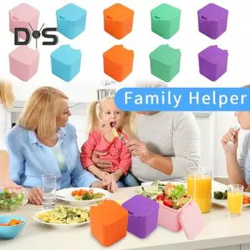 Силиконовые контейнеры для соусов в виде медведя и кролика, контейнер для заправки салата, коробка для приправ с крышками, безопасный для еды органайзер для ланч-боксов для детей Rabbit розовый