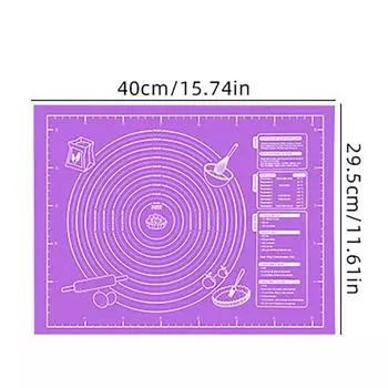 Силиконовые коврики для выпечки Противень Тесто для пиццы Антипригарное покрытие Держатель для выпечки Кухонные принадлежности Кулинарные инструменты Посуда Гаджет для выпечки фиолетовый