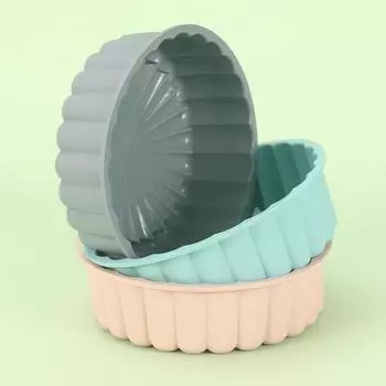 Силиконовые круглые формы для выпечки тортов, аэрофритюрницы, вкладыш для аэрофритюрницы, многоразовые контейнеры, аксессуары, кастрюля, кухонная форма для выпечки розовый