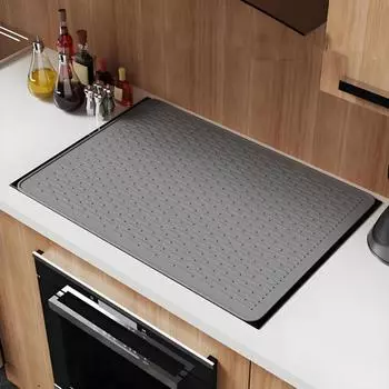 Силиконовые крышки для электрических плит, термостойкие держатели для кастрюль, кухонная сушка чёрный