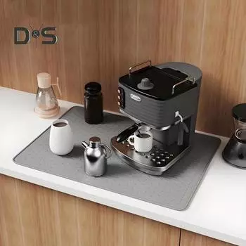 Силиконовые крышки для электроплиты, термостойкие держатели для кастрюль, коврик для сушки посуды, водонепроницаемый защитный коврик для столешницы, коврик для сушки посуды на кухне светло-серый