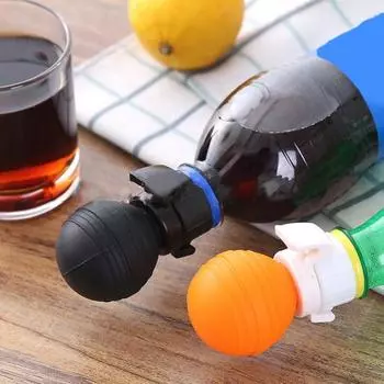 Силиконовые крышки для бутылок с газировкой, герметичные крышки для насосов, защитные крышки для газированных напитков розовый/белый