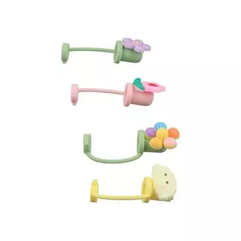 Силиконовые крышки для трубочек, пылезащитные наконечники для трубочек, крышки, цветочная насадка для трубочек диаметром 8-9 мм C