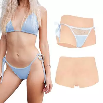 Силиконовые легкие настоящие уретральные шорты для ягодиц, феминизация, один размер, легко надевать и снимать [EMYJIFA] Брюки, версия, вставка,