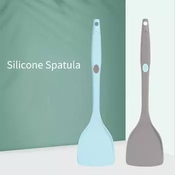 Силиконовые лопатки с антипригарным покрытием, жаропрочная кулинарная лопатка, лопатка для говядины, мяса, яиц, ложка, кухонная утварь, новая Macaron gray