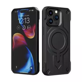 Силиконовые магнитные чехлы для iPhone 16 Pro Max Матовый чехол с эффектом кожи для iPhone 16 Plus 15 ProMax 13 14 11 12 Чехол For iPhone 16 чёрный