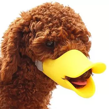 Силиконовые маски в виде утконоса для домашних собак, против укуса и остановки лая, накладки на рот для маленьких и больших собак, одежда, аксессуары для ошейников S синий