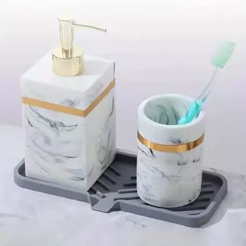 Силиконовые мыльницы для ванной и кухонной раковины, держатель для губки, поднос для мыла, идеал для дозатора, скруббера, бутылки, чашки на раковине Small grey drain pad 53g