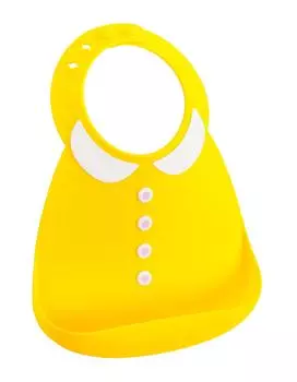 Силиконовые нагрудники Make My Day из натурального силикона, мягкие нагрудники, которые можно мыть в посудомоечной машине, для детей от 6 месяцев до 3 лет BB119 Girly Yellow Oil-repellent [японский