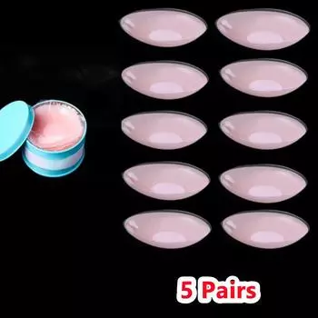 Силиконовые накладки на соски — 5 пар, женские многоразовые клейкие невидимые чехлы без сосков, круглые 1 box of 5 pairs бежевый