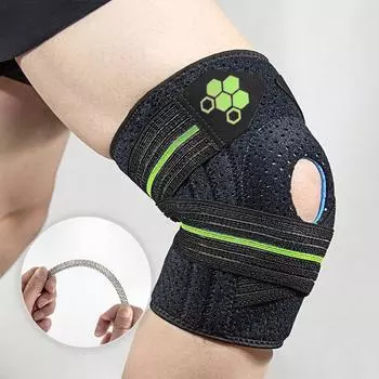 Силиконовые наколенники против падения для воздухопроницаемости и поглощения пота, двусторонние пружинные полоски для наколенников надколенника One pack