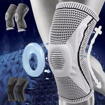Силиконовые наколенники Спортивные наколенники от боли при артрозе Медицинский бандаж Мужская защита Женские суставы Спортивная безопасность Фитнес-тело M-50-65kg