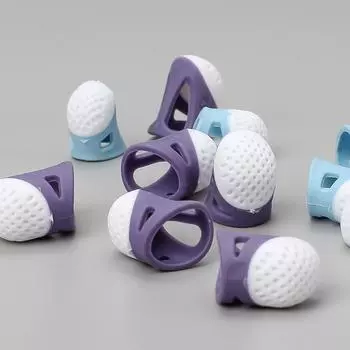 Силиконовые наперстки для пальцев-антипригарные аксессуары для ручного вышивания крестиком своими руками с противоскользящей защитой пальцев L (1.8*2.7cm) фиолетовый