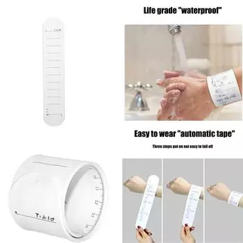 Силиконовые наручные браслеты для заметок, стираемые, записываемые, стираемые, браслет-блокнот, многоразовый, носимый, с линейкой для взрослых 1
