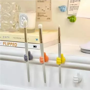 Силиконовые настенные крючки для большого пальца, самоклеящиеся зажимы для кабеля, держатель шнура для стола, многофункциональные настенные вешалки, крючки для хранения, вешалка для ключей 10pcs