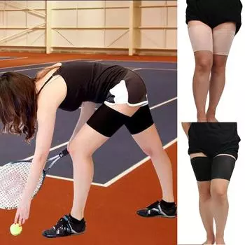 Силиконовые нескользящие носки, эластичные плоские набедренные повязки, антифрикционные рукава, ремни для ног XXL бежевый