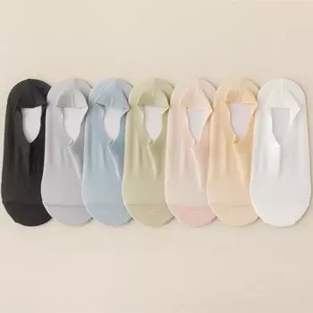 Силиконовые нескользящие носки-тапочки женские летние невидимые носки-невидимки хлопковая подошва ажурные сетчатые тонкие дышащие низкие носки