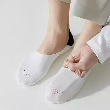 Силиконовые невидимые носки-невидимки, нескользящие носки-тапочки, сетчатые дышащие носки-лодочки с низким вырезом, мужские бесшовные носки Ice Silk, летние