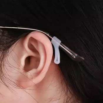 Силиконовые очки для чтения, держатель шнура для очков, чехол для ушного крючка, чехол для очков, держатель для ножек очков чёрный