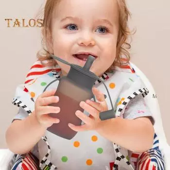 Силиконовые пакеты для еды для малышей, пакет для фруктового пюре, многоразовые пакеты для еды, не содержащие BPA, домашний пакет для хранения пюре с трубочками на ручках серый