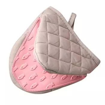 Силиконовые перчатки для духовки, против ожогов, рукавицы, прихватки, кухонные силиконовые перчатки, подставка для подноса, миски, перчатка для духовки, зажим для руки серый