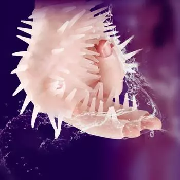 Силиконовые перчатки для мастурбации пениса, массажные накладки на пальцы с колючими шипами, хрустальные накладки на ладони, секс-игрушки 1PCS