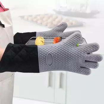 Силиконовые перчатки для микроволновки, перчатки для барбекю, противень для выпечки, держатель для миски, прихватки, термостойкие кухонные принадлежности для выпечки