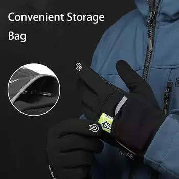 Силиконовые перчатки с логотипом на осень и зиму, модные мужские перчатки-варежки, мужские перчатки для активного отдыха XXL серый