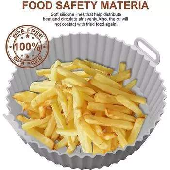 Силиконовые подложки для аэрофритюрницы Противень для пиццы Жареная курица Силиконовая корзина для аэрофритюрницы Многоразовые подложки для аэрофритюрницы Аксессуары