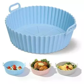 Силиконовые подложки для аэрофритюрницы Противень для пиццы Жареная курица Силиконовая корзина для аэрофритюрницы Многоразовые подложки для аэрофритюрницы Аксессуары