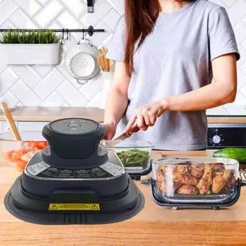 Силиконовые подставки для фритюрницы Ninja Crispi, термостойкие подставки под горячее, прихватки, гибкие штативы для столешниц серый