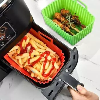 Силиконовые подставки для поддонов для фритюрниц, не содержащие бисфенол А, сменная корзина для фритюрницы Small розовый