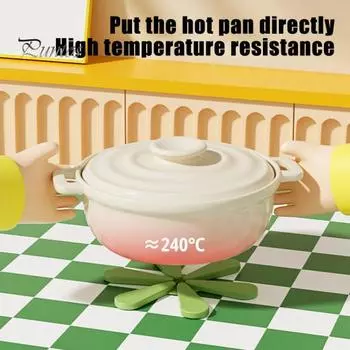 Силиконовые подставки под приборы с подставкой в форме елки Подставки под горячее Маслостойкие подставки для приборов Держатель для кастрюль Термостойкий кухонный аксессуар A