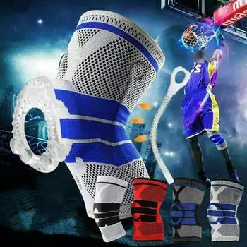 Силиконовые подушечки для фитнеса, мениска, защиты коленной чашечки, наколенники, спортивные защитные наколенники No silicone-XL красный