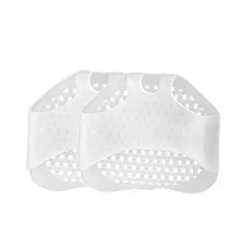 Силиконовые подушечки для передней части стопы для женщин, обувь на высоком каблуке, плюсневая подушка для облегчения боли, волдыри для ног, вставки в пальцы, гелевые сотовые стельки 1 pair белый