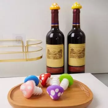 Силиконовые пробки для винных бутылок, бутылочная пробка в форме гриба, сохраняющая свежесть, герметичный кухонный гаджет красный
