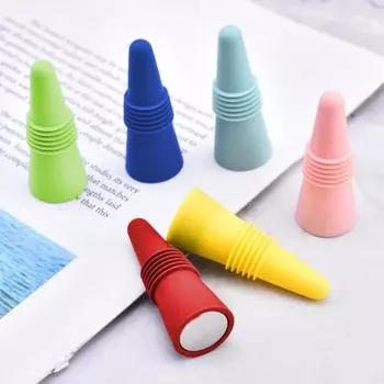 Силиконовые пробки для винных бутылок, герметичные, многоразовые, винные пробки для стеклянных бутылок, виски, шампанского A