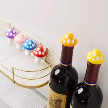 Силиконовые пробки для винных бутылок Yousheng, бутылочная пробка в форме гриба, сохраняющая свежесть, герметичный кухонный гаджет жёлтый