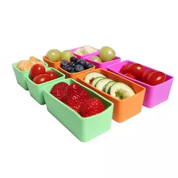 Силиконовые разделители для ланч-боксов Разделители для ланч-боксов Bento Разделители для ланча Чашки для тарелок Салатная заправка для детей Аксессуары для ланча оранжевый