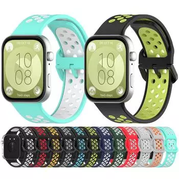 Силиконовые ремешки для часов, быстросъемные ремешки для часов, 3 разных цвета, мягкий силиконовый браслет 10