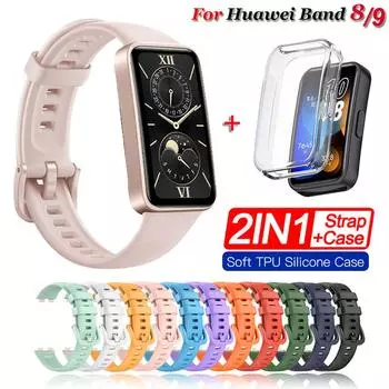 Силиконовые ремешки для часов Huawei Band 9 Сменный ремешок для Huawei Band 8 Браслет Correa For Huawei Band 8
