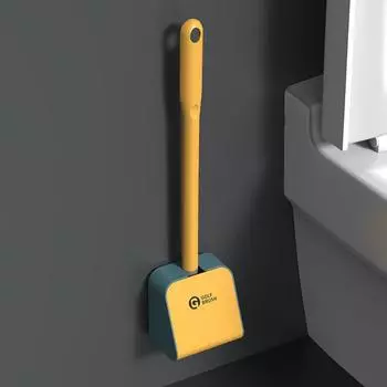 Силиконовые щетки для унитаза для гольфа с набором держателей, щетка для чистки унитаза с длинной ручкой, черные современные гигиенические аксессуары для ванной комнаты розовый