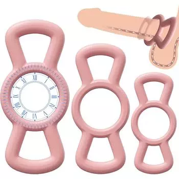 Силиконовые секс-игрушки, набор колец для пениса с 3 С-кольцами, более прочная, более толстая эрекция, боковины легко снимаются и регулируются, взрослые секс-игрушки 3pc