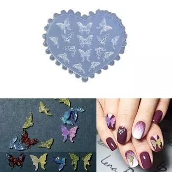 Силиконовые штампы для дизайна ногтей, формы для вечеринок и салонного маникюра, формы для изготовления ювелирных изделий, рельефные трафареты для ногтей для женщин 140